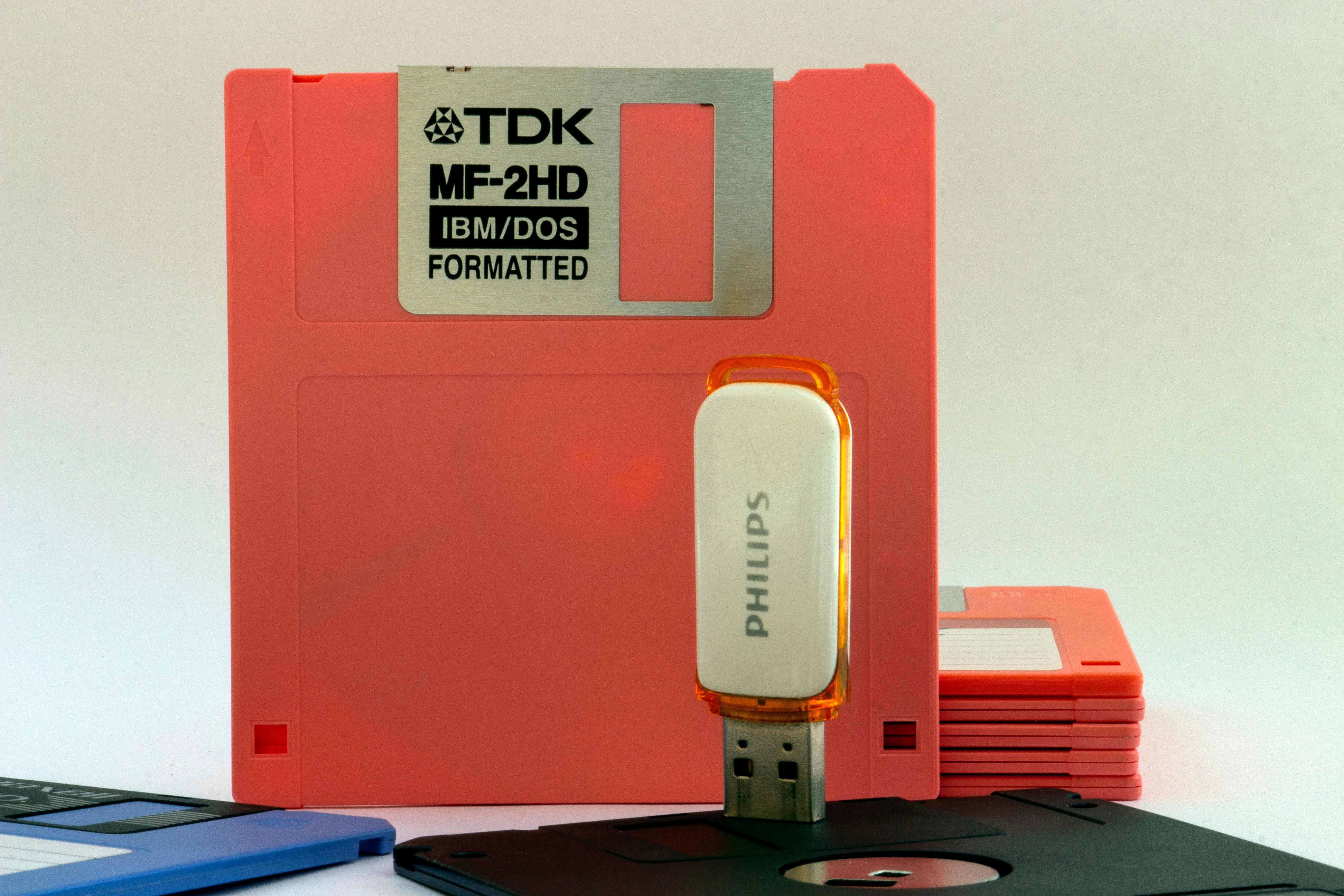 White and orange plastic container